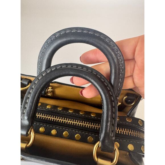 Coach Rogue 17 Bag With Rivets Goldtone Hardware - Picture 4 of 13